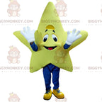 Giant Smiling Yellow Star BIGGYMONKEYMascot Costume, Star Costume