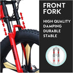 CHICAI 24/26-inch Adult High Carbon Steel Cross Country Bike Mountain Bike 21/24/27/30 Speed Bike Full Suspension Bike Equipped with Double Disc Brake Mountain Bike