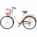 26 Inch Classic Bicycle Retro Bicycle Beach Cruiser Bicycle Retro Bicycle,Cruiser Bikes,Yellow