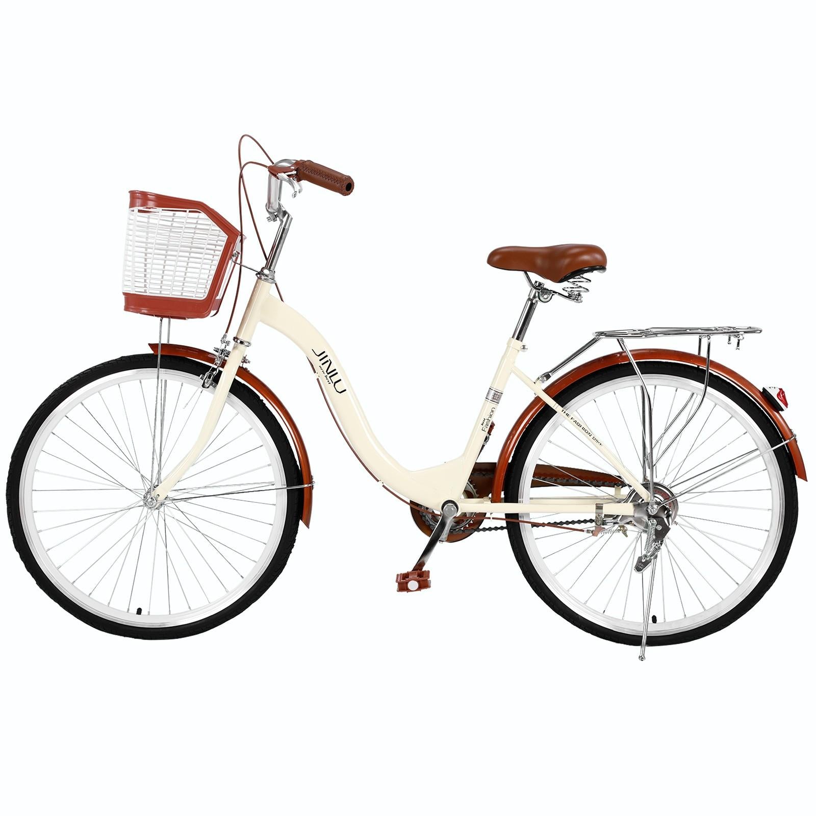 26 Inch Classic Bicycle Retro Bicycle Beach Cruiser Bicycle Retro Bicycle,Cruiser Bikes,Yellow