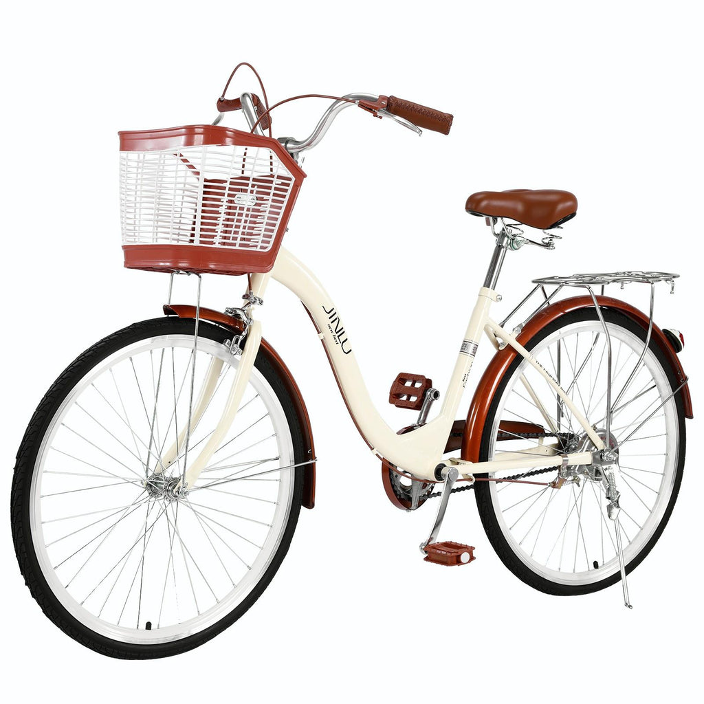 26 Inch Classic Bicycle Retro Bicycle Beach Cruiser Bicycle Retro Bicycle,Cruiser Bikes,Yellow