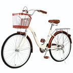 26 Inch Classic Bicycle Retro Bicycle Beach Cruiser Bicycle Retro Bicycle,Cruiser Bikes,Yellow
