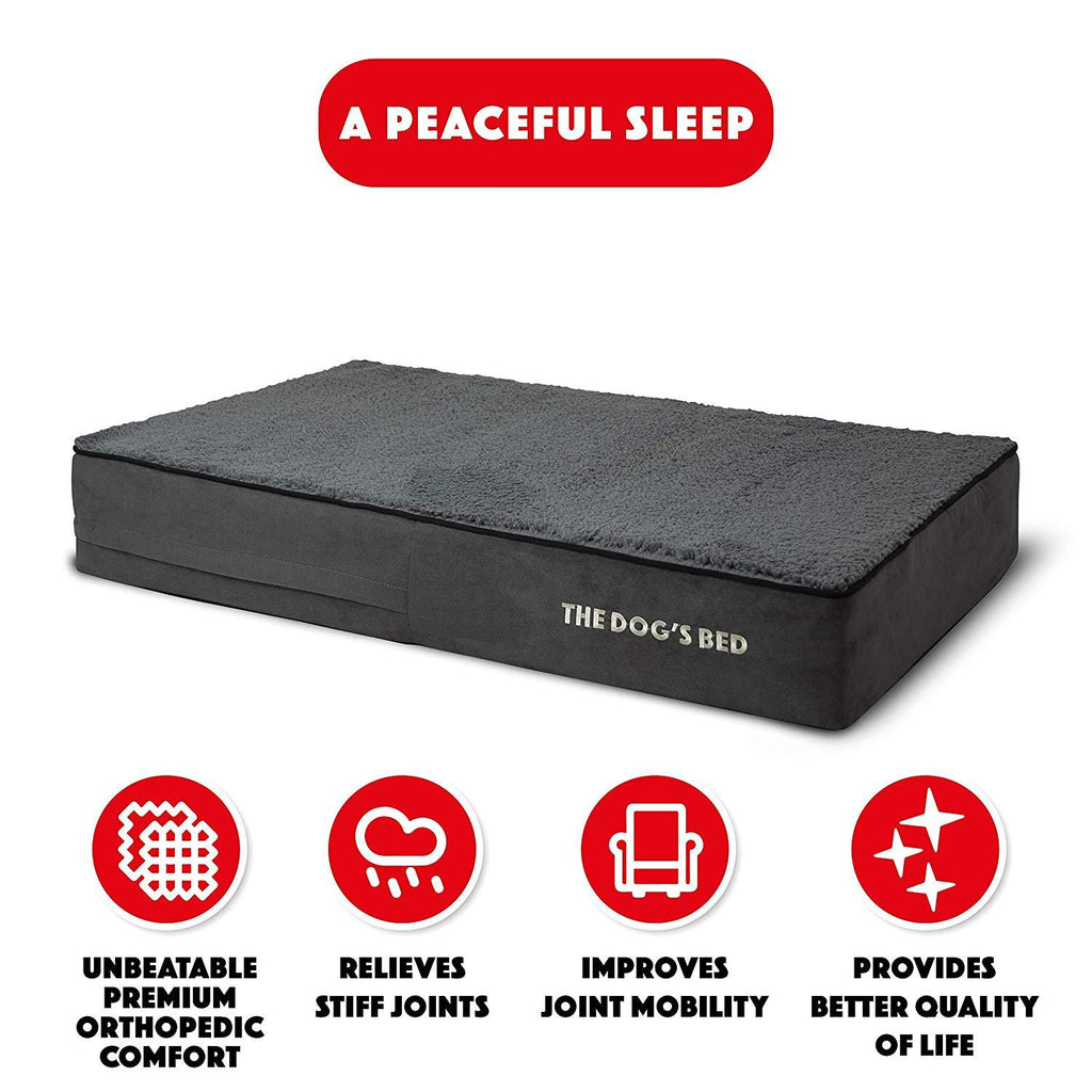 Dogs Bed Orthopedic Dog Bed, Premium Memory Foam S-XXXL, Waterproof, Dog Pain Relief for Arthritis, Hip &amp; Elbow Dysplasia, Post Surgery, Lameness, Senior Supportive, Calming Bed, Washable Cover