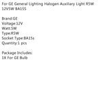 For GE General Lighting Halogen Auxiliary Light R5W 12V5W BA15S Generic