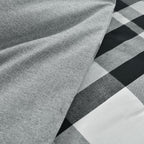 Lush Decor Farmhouse Yarn Dyed Plaid Eco-Friendly Recycled Cotton Reversible Comforter, King, Black/White, 5-Pc Set