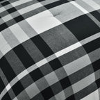 Lush Decor Farmhouse Yarn Dyed Plaid Eco-Friendly Recycled Cotton Reversible Comforter, King, Black/White, 5-Pc Set