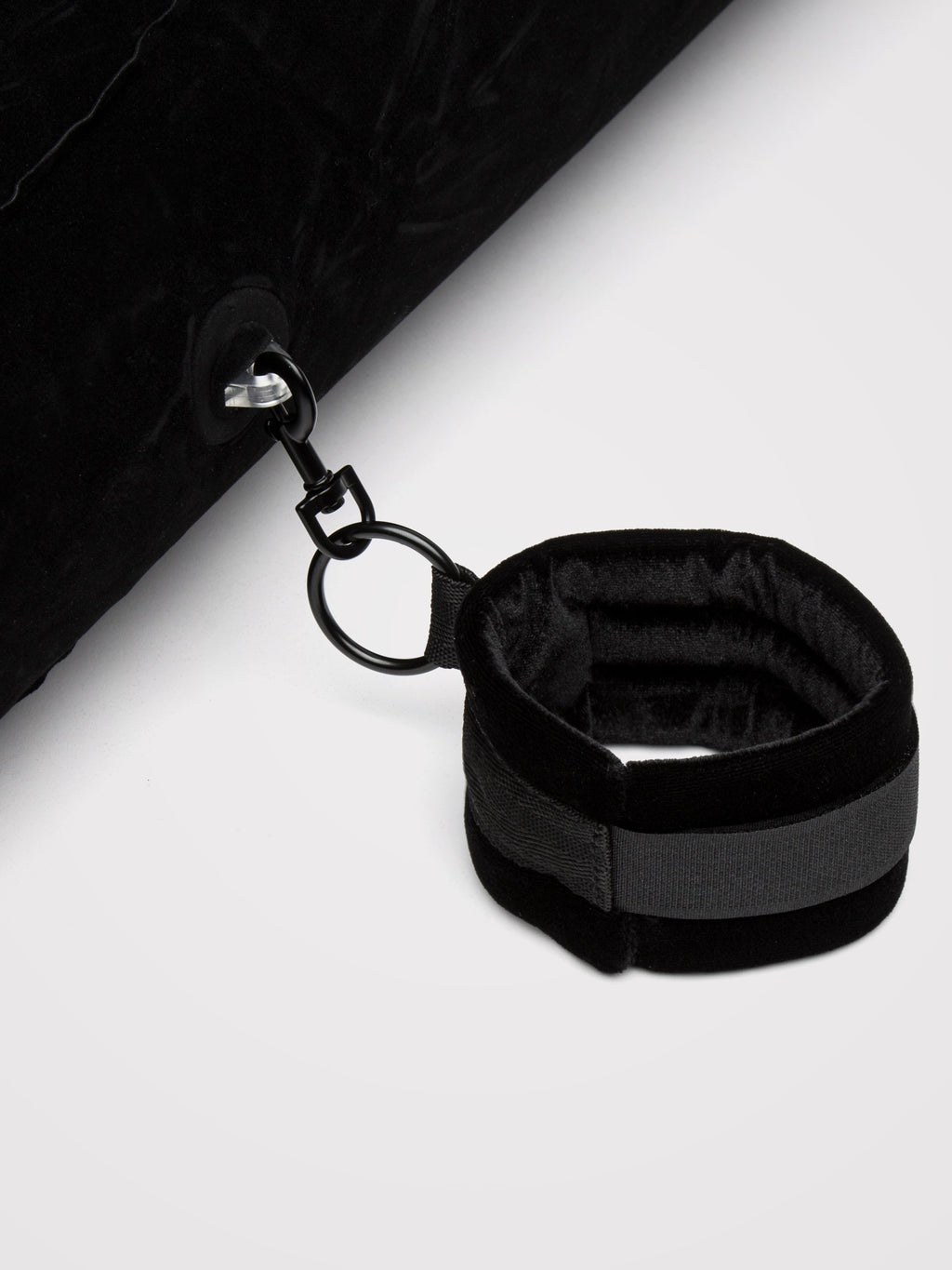 DOMINIX Deluxe Large Inflatable Wedge, Handcuff and Blindfold Set, Black