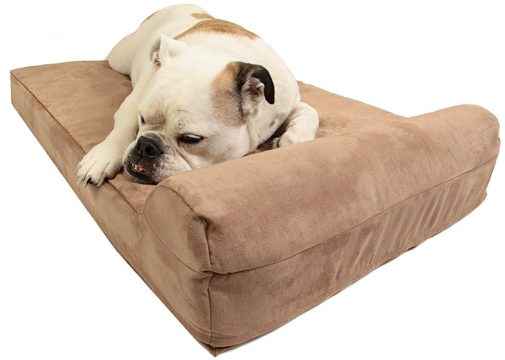Big Barker Mini - 4" Pillow Top Orthopedic Dog Bed with Headrest for Small and Medium Sized Dogs 20-50 Pounds