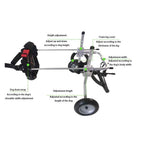 ZHIJIA Pet Disabled Wheelchair Disabled Pet Wheelchair 2 Rounds Dog Hind Leg Moped Light Weight Adjustable Multi-Size Optional