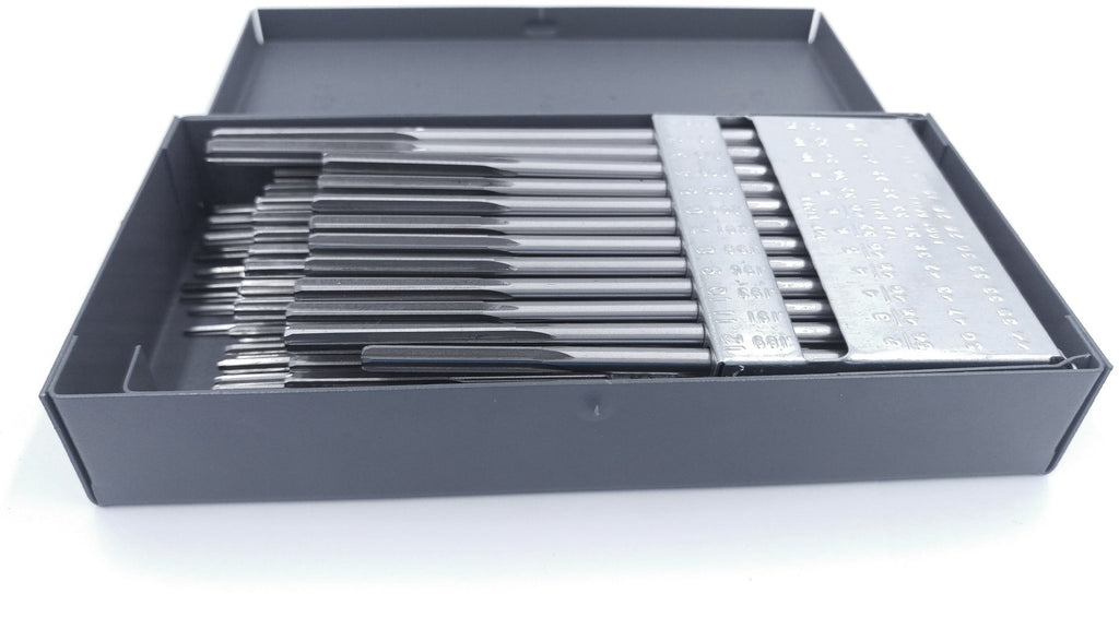 60 Pcs No.1 to No.60 Hss Ansi ChucReamer Set in Huot USA Index Metal Box, 5500-Sk00 | 60 Pc Set, Straight Shank, Straight Flute, Right-Hand Cut, +0.0001 to +0.0005 in Tolerance, Huot Box