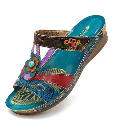 Women Flower Handmade Retro Bohemian Fashion Slipers