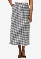 tummy control bi-stretch midi skirt