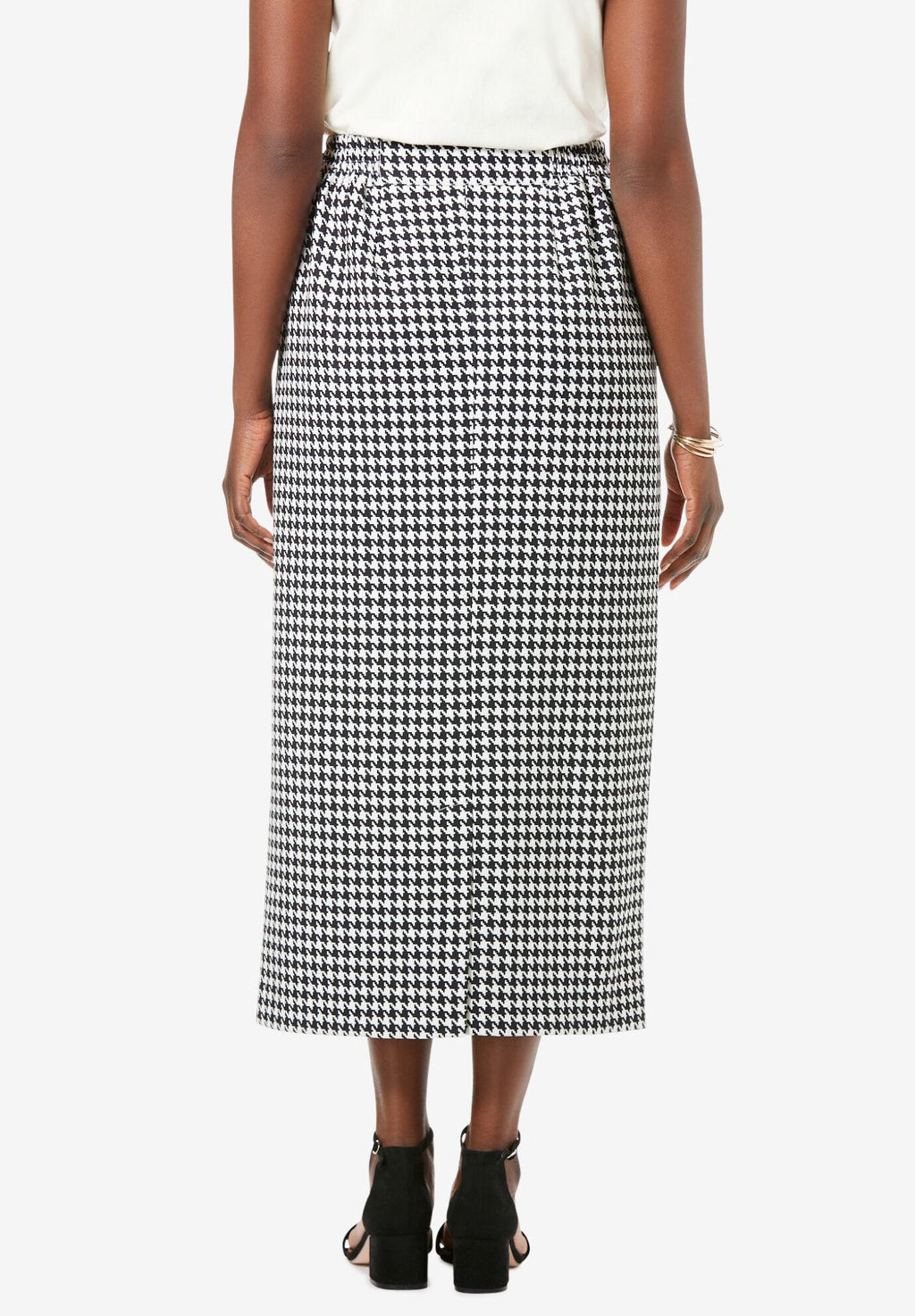 tummy control bi-stretch midi skirt