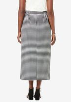 tummy control bi-stretch midi skirt