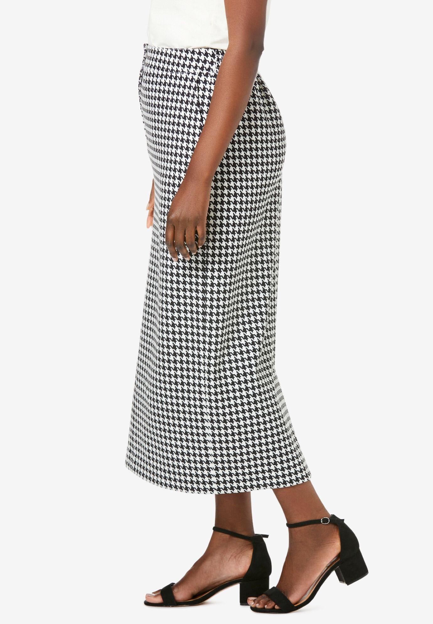 tummy control bi-stretch midi skirt