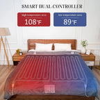 Electric Blanket Size with Dual Controllers, 10 Heating Levels&amp; 12 hours Auto-off, Overheat Protection, Grey