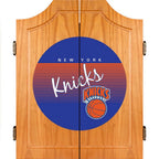 20.5 in. York Knicks Hardwood Classics NBA Wood Dart Cabinet Set