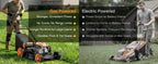 21” Self-Propelled Gas Lawn Mower, 170CC 4-in-1 Mulch/Rear Bag/Side Discharge/Rear Discharge, Foldable Gas Powered Lawn Mowers with 7-Position Cutting Height, Walk-Behind Gas Lawnmower (Yellow)