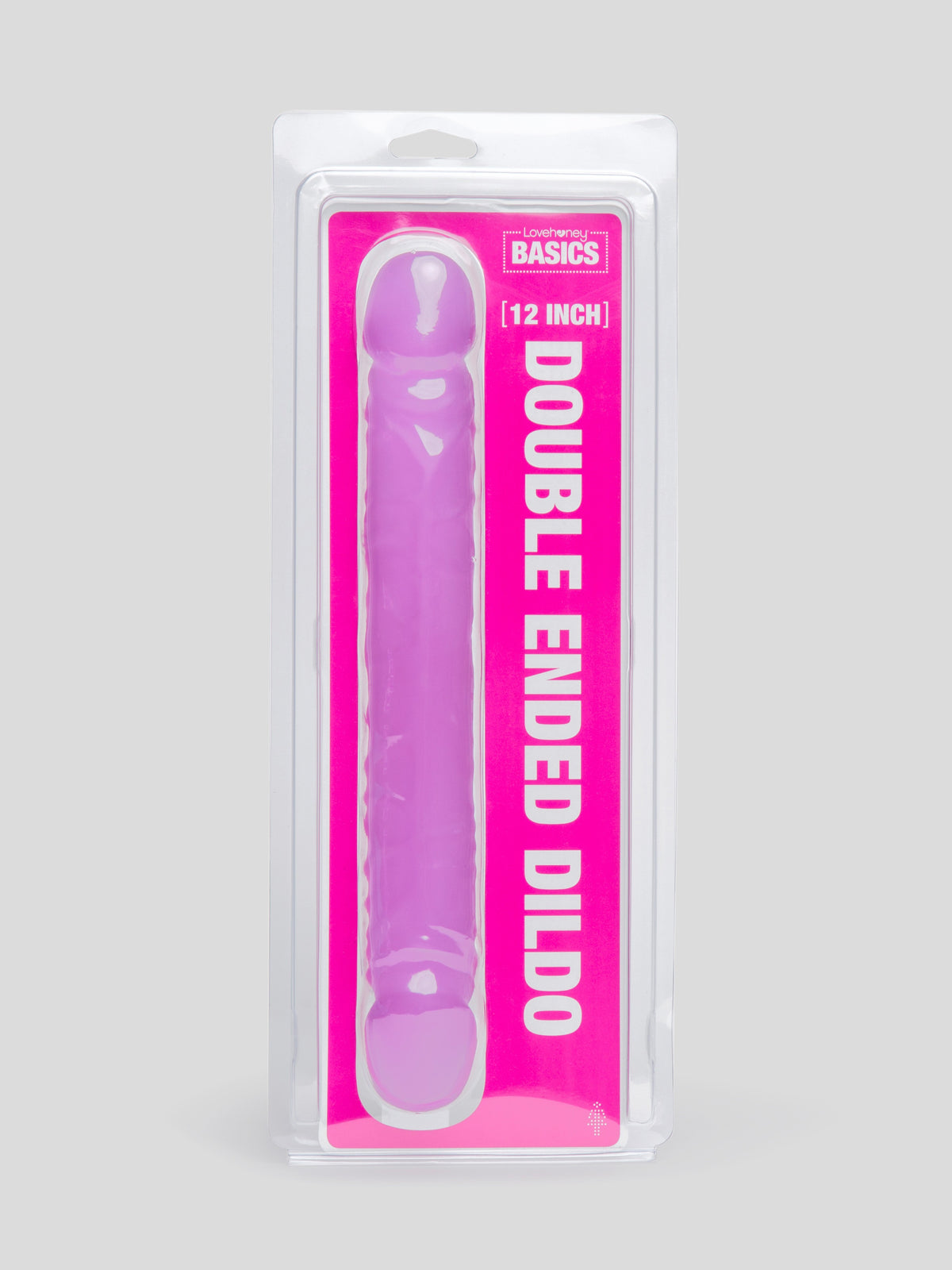 BASICS Double-Ended Dildo 12 Inch, Purple