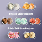 CREAMi Scoop & Swirl Ice Cream Maker, Soft Serve Desserts, Sorbet, Milkshakes, Frozen Yogurt and More, 13-in-1 Programs, Includes Handle and Two 16 oz 2-in-1 Pints, NC701 | 13 One-Touch Programs, 2-in-1 Creamify for Scoops or Swirls, Includ