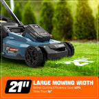 X6 60V Max 21" Self-Propelled Mower, 3-in-1 w/ 8Ah Battery &amp; Charger, Smart Display, 7-Level Adj. (Note: Battery &amp; Mower Shipped Separately)