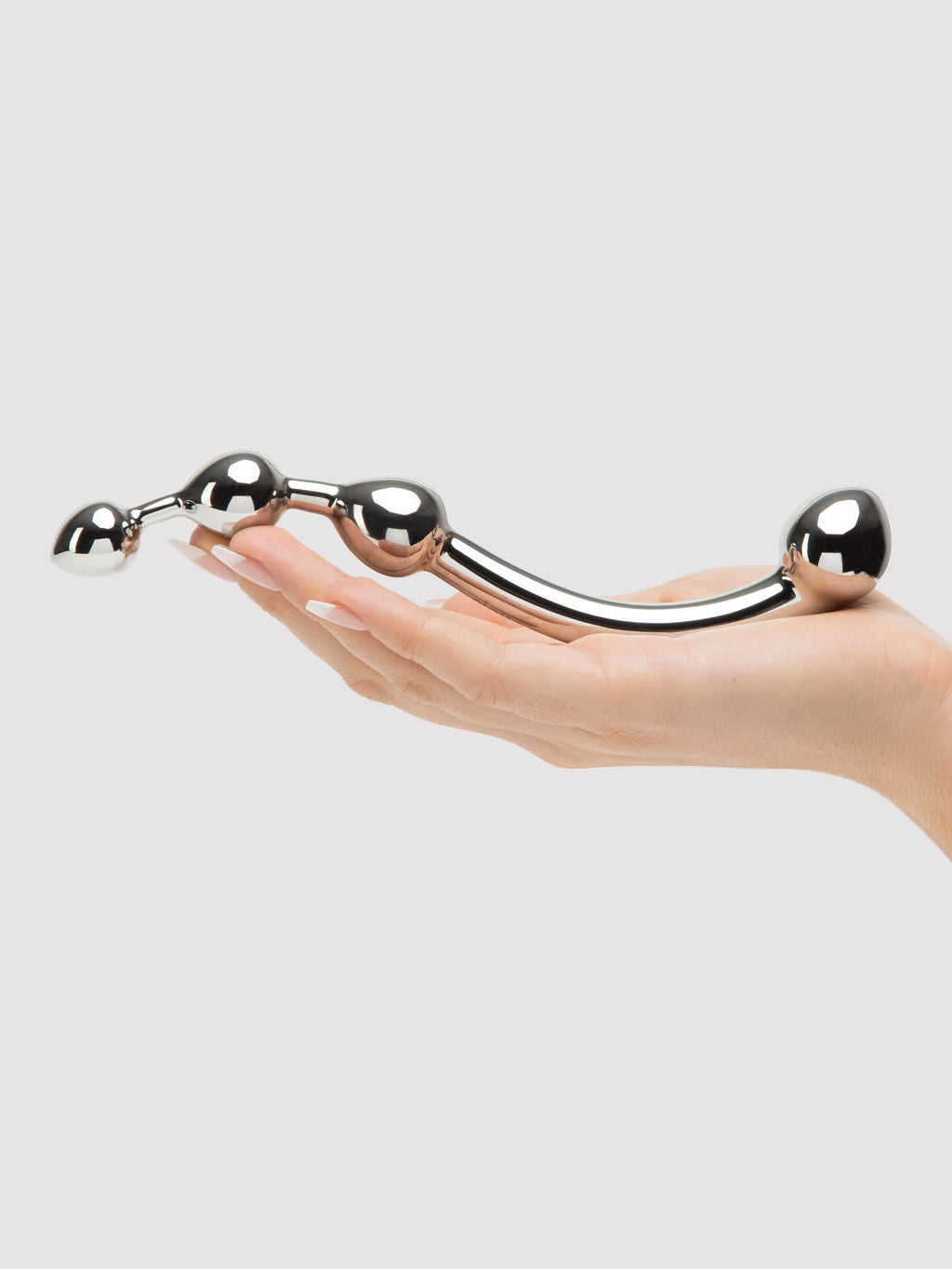 njoy Fun Wand Stainless Steel Dildo, Silver
