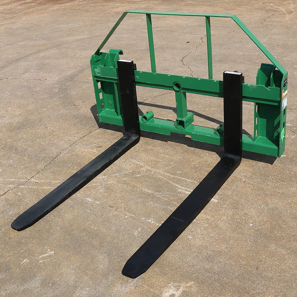 titan attachments pallet fork frame fits john deere loaders with 2" hitch receiver includes 42 in class ii fork blades