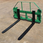 titan attachments pallet fork frame fits john deere loaders with 2" hitch receiver includes 42 in class ii fork blades