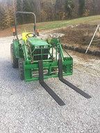 titan attachments pallet fork frame fits john deere loaders with 2" hitch receiver includes 42 in class ii fork blades