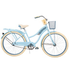 Huffy, Nel Lusso Classic Cruiser Bike with Perfect Fit Frame, Women's, Light Blue, 26 Inch