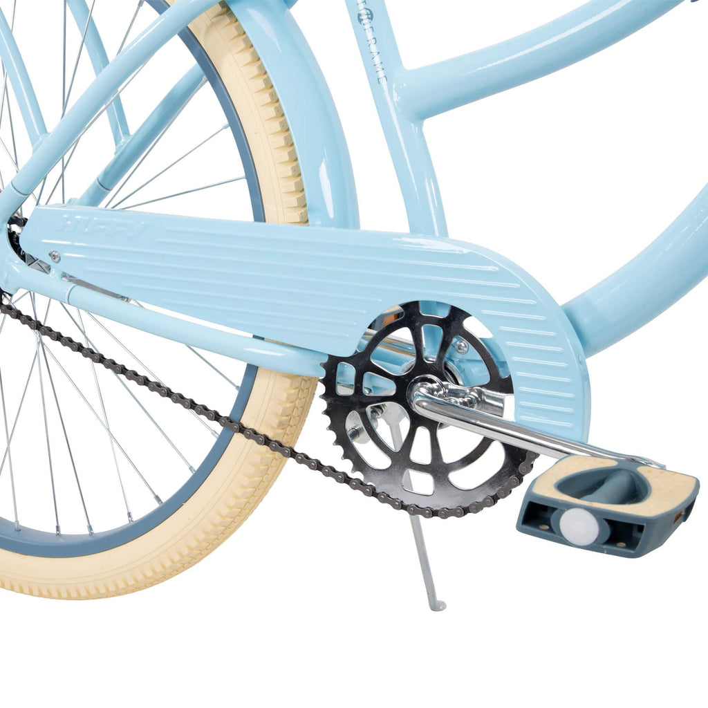 Huffy, Nel Lusso Classic Cruiser Bike with Perfect Fit Frame, Women's, Light Blue, 26 Inch