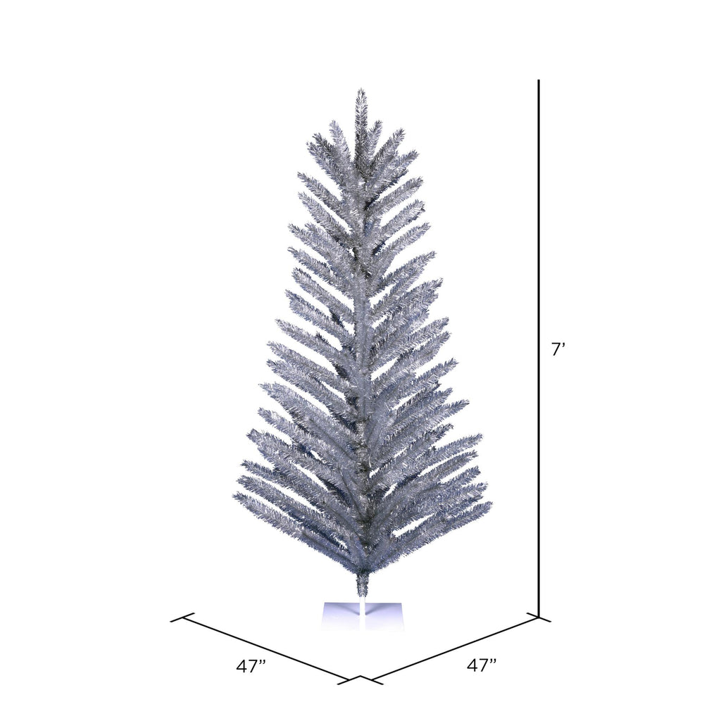 Vickerman 7'  Aluminum Artificial Christmas Tree, Unlit - Faux Christmas Tree - Seasonal Indoor Home Decor