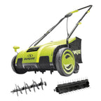 Corded Electric Lawn Dethatcher and Scarifier, 12-Amp, 12.6-Inch Cutting Width - Heavy-Duty Yard Trimmer and Mower Machine for Gardening Care and Maintenance, AJ798E