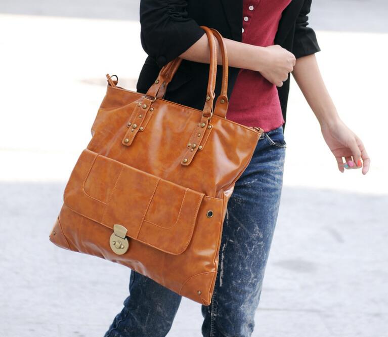 100% PU Leather Vintage Fashion Shoulder Bag