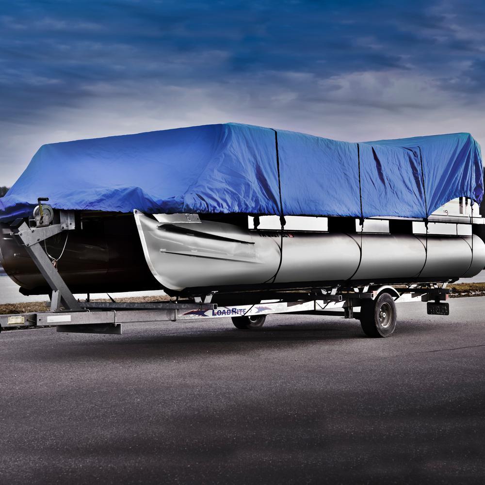 Sportsman 600 Denier 17 ft. to 20 ft. (Beam Width to 104 in.) Blue Pontoon Boat Cover Size PT-2