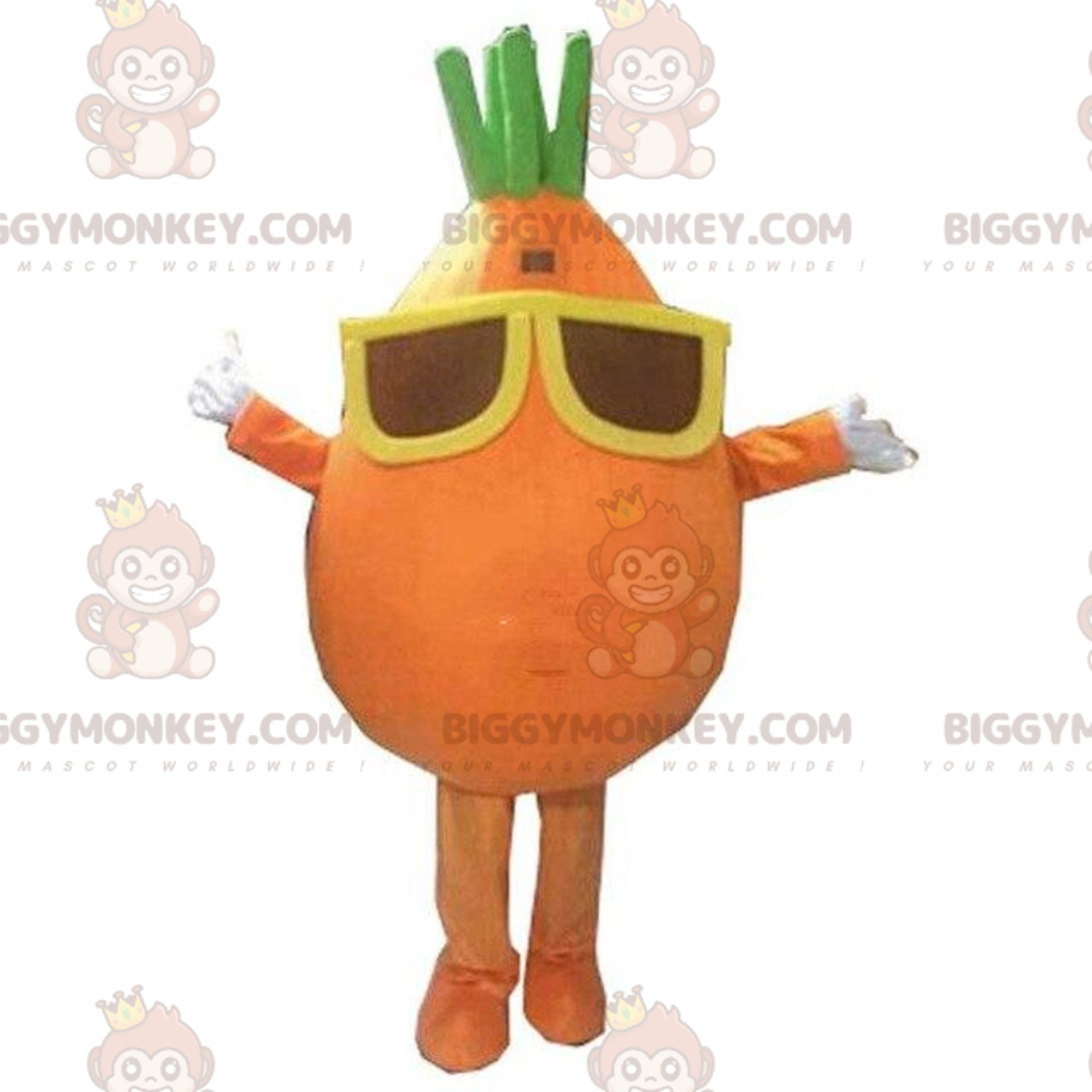 Carrot BIGGYMONKEYmascot costume, carrot costume, vegetable fancy dress
