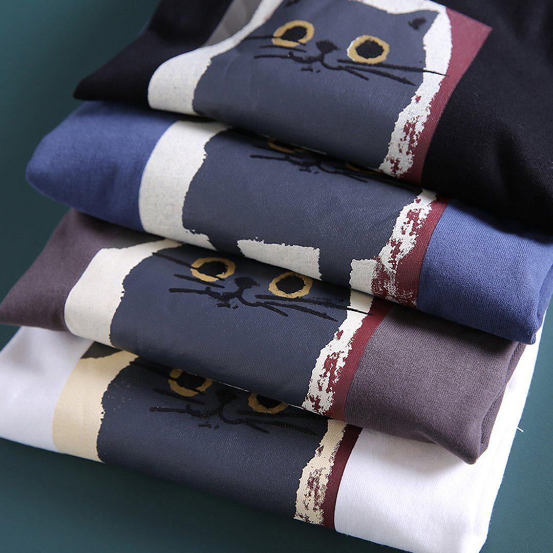 owl printed loose casual t-shirt