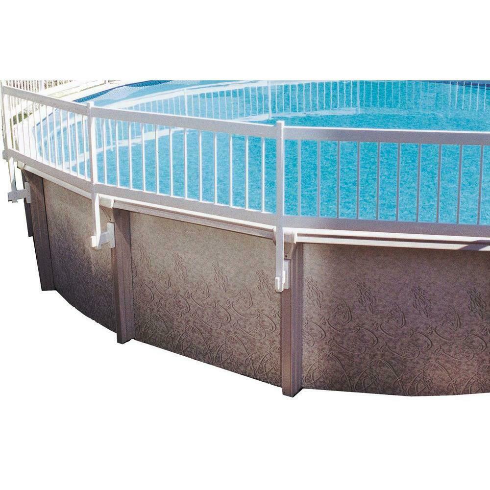 above ground pool safety fence 8 section kit maintenance free vinyl construction