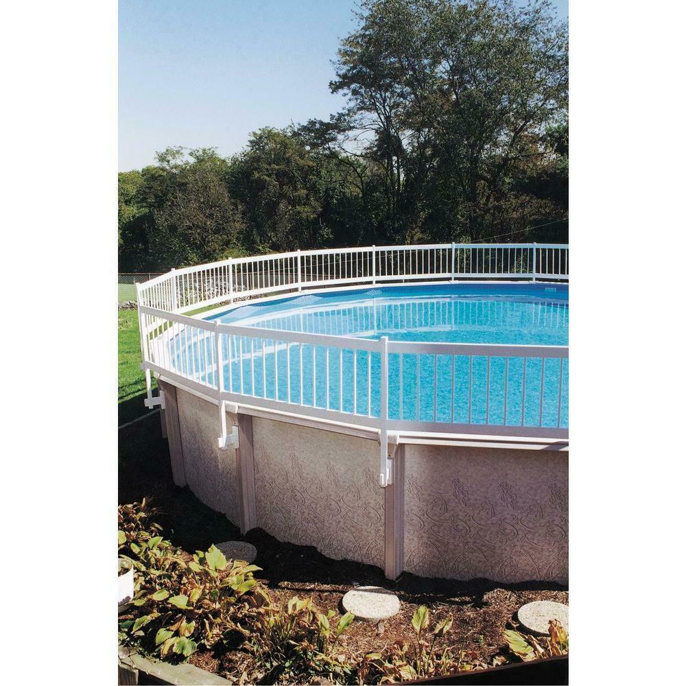 above ground pool safety fence 8 section kit maintenance free vinyl construction