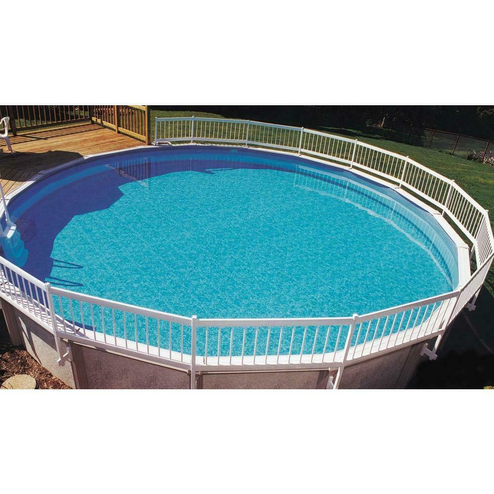 above ground pool safety fence 8 section kit maintenance free vinyl construction