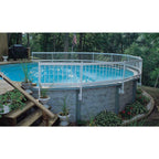 above ground pool safety fence 8 section kit maintenance free vinyl construction