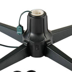 Black Metal Rotating Christmas Tree Stand with Twinkly App Controlled RGB Lights