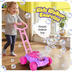 Bubble Lawn Mower for Toddlers 1-3, Bubble Machine for 1-Year-Old Girl Gifts, Toddler Outdoor Toys for 2-Year-Old Girl Birthday Gift, Push Summer Gardening Toys for Toddlers A1 2 3 +