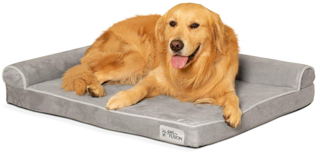 PetFusion BetterLounDog Bed w/ solid orthopedic Memory Foam, Waterproof foam liner, &amp; YKK zippers. (Easy clean, removable micro-suede cover). 1 yr Warranty