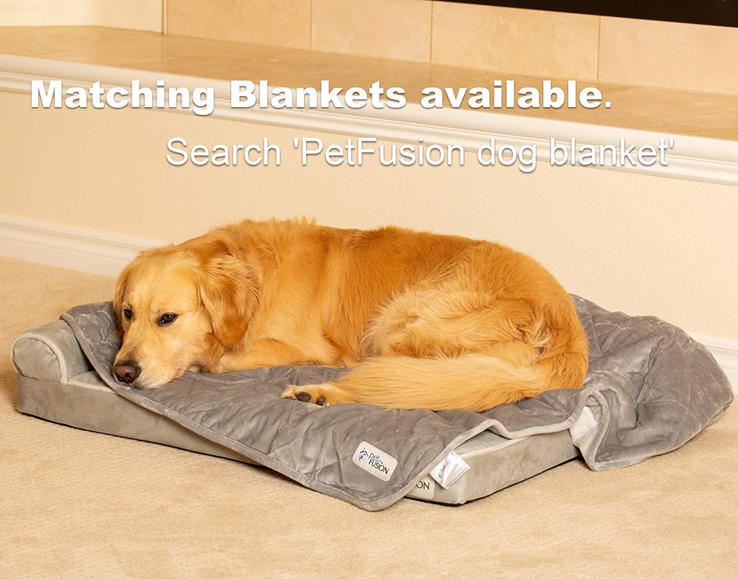 PetFusion BetterLounDog Bed w/ solid orthopedic Memory Foam, Waterproof foam liner, &amp; YKK zippers. (Easy clean, removable micro-suede cover). 1 yr Warranty