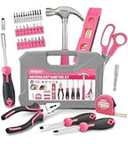 Tool Kit, General Household Hand Tool Set with Toolbox StoraCase, All-in-One Compact Toolkit for DIY & Dorm Use, Pink | 38pc, everyday fixes made easier, organized portable storage, beginner-friendly selection, apartment and office tasks, t