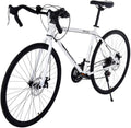 Belone 21 Speed Road Bike, 700C Wheels Road Bicycle Dual Disc Brake, Aluminum Full Suspension Bicycles, Perfect for Road Or Dirt Trail Touring, Small