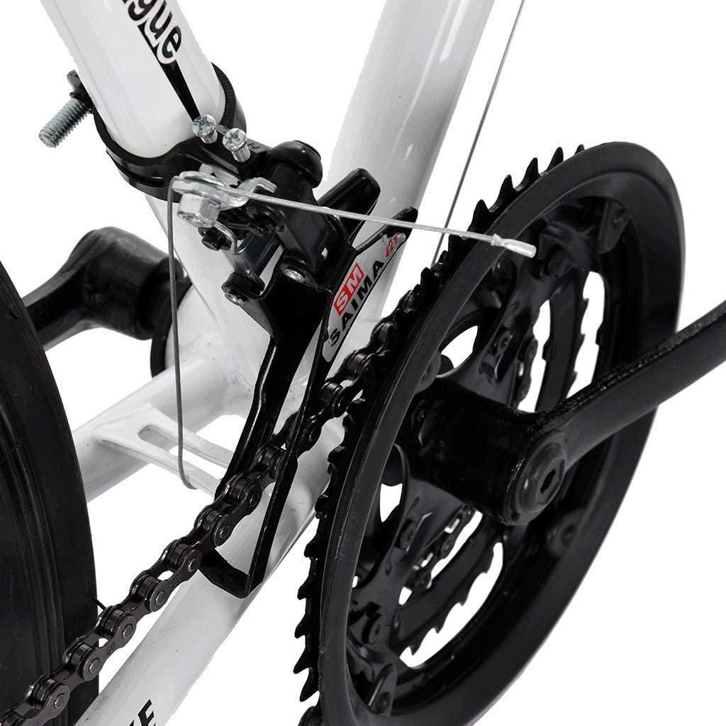 Belone 21 Speed Road Bike, 700C Wheels Road Bicycle Dual Disc Brake, Aluminum Full Suspension Bicycles, Perfect for Road Or Dirt Trail Touring, Small