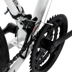 Belone 21 Speed Road Bike, 700C Wheels Road Bicycle Dual Disc Brake, Aluminum Full Suspension Bicycles, Perfect for Road Or Dirt Trail Touring, Small