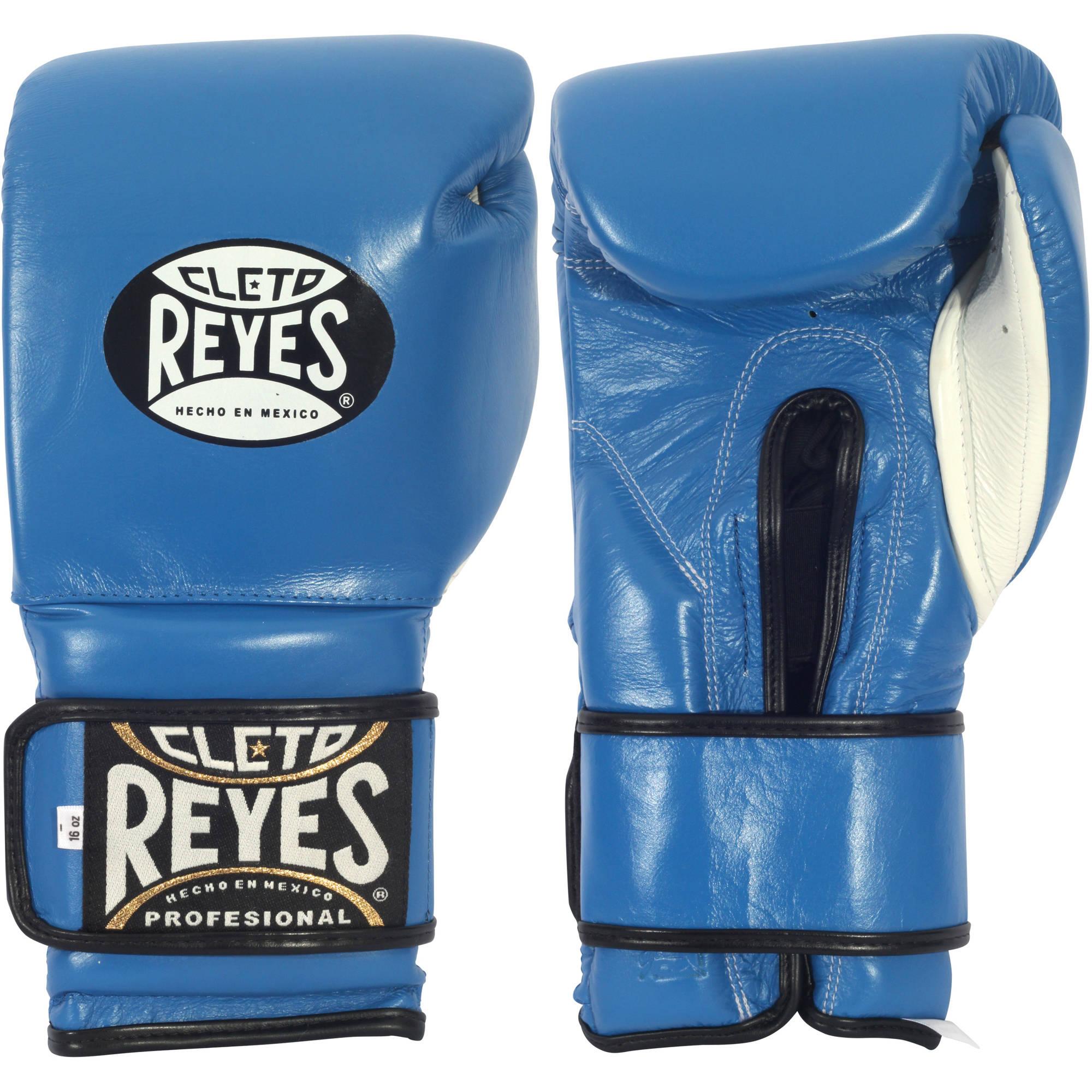 Cleto Reyes Hook &amp; Loop Training Gloves 16 oz Blue
